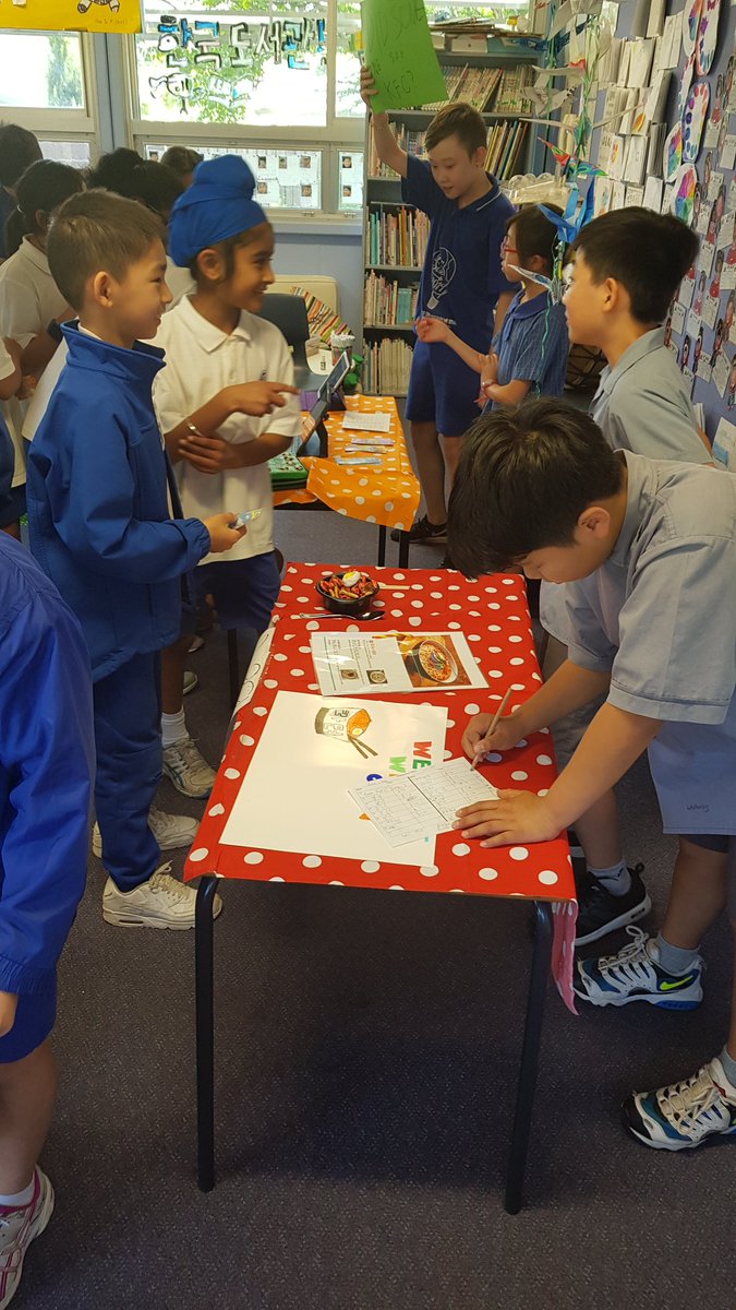 Learning about languages and cultures cannot be done without talking about "food". Stage 3 classes had so much fun presenting their project on "Restaurant" to their peers. Come and buy our signature dish! <a href="/StrathfieldSPS/">Strathfield South PS</a> <a href="/LanguagesNSW/">Languages NSW</a>