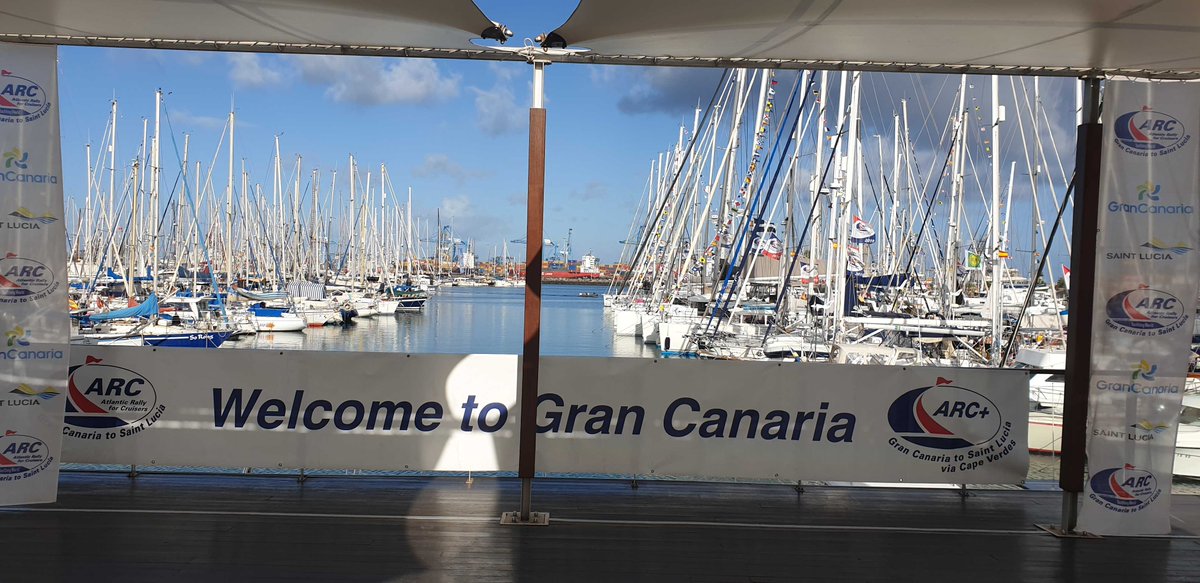 ybtracking's tweet photo. Great to support the ARC+ Rally which sees sailors travel from Gran Canaria to the Caribbean via Cape Verde. Check out our pre-race snaps plus their position as at 8:05 UTC today. Keep track using the YB races app: https://t.co/ULS4I7CSbN #ARCplus #ARC2019 #ARCRally #ybtracking https://t.co/yYbjPg9KKl
