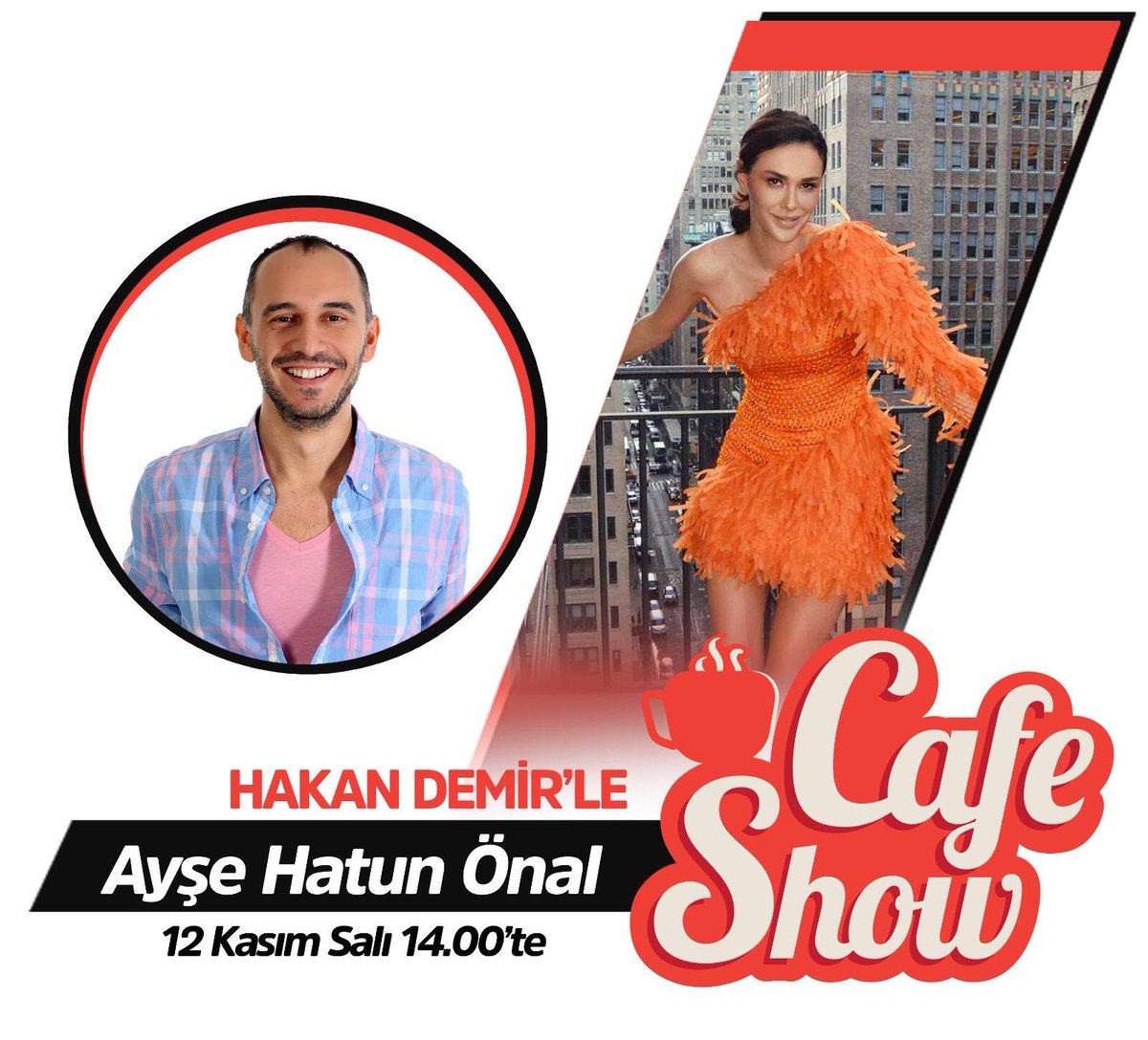 12 Kasım Salı günü saat 14:00 te Hakan Demir’in konuğu Ayşe Hatun Önal <a href="/AyseHatunOnal/">Ayse Hatun Önal</a> <a href="/Hakandemirr/">hakandemir</a> #cafeshow #air #müzik