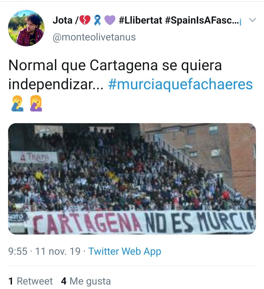 alvargonzalez82's tweet photo. Cuando eres uno de los subnormales de #murciaquefachaeres y lo difundes https://t.co/JwwroHx82w