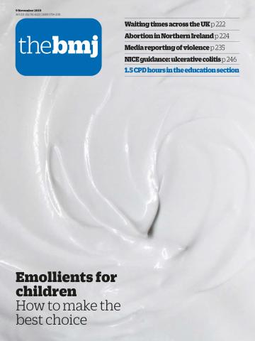 We're front page news of <a href="/bmj_latest/">The BMJ</a> - well, the need for our trial comparing different emollients (moisturisers) for #eczema in children anyway bmj.com/content/367/bm…