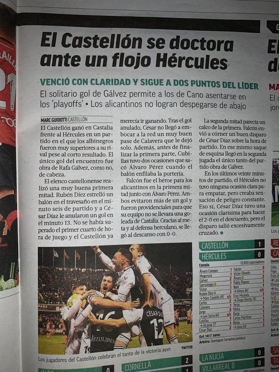 marc_guidotti's tweet photo. Ahora si. Después de mis primeras líneas tras el Castellón-Villarreal B, ya puedo decir que he escrito una crónica con extensión considerable en el Marca. Muy contento de ir progresando poco a poco.

#PPO https://t.co/Ac84FsQcwd