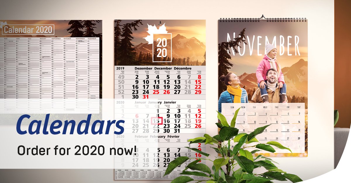Order your personalisable #calendars for the year 2020 and gift them to your customers, business partners or have them as a decoration for your #office! unitedprint.com