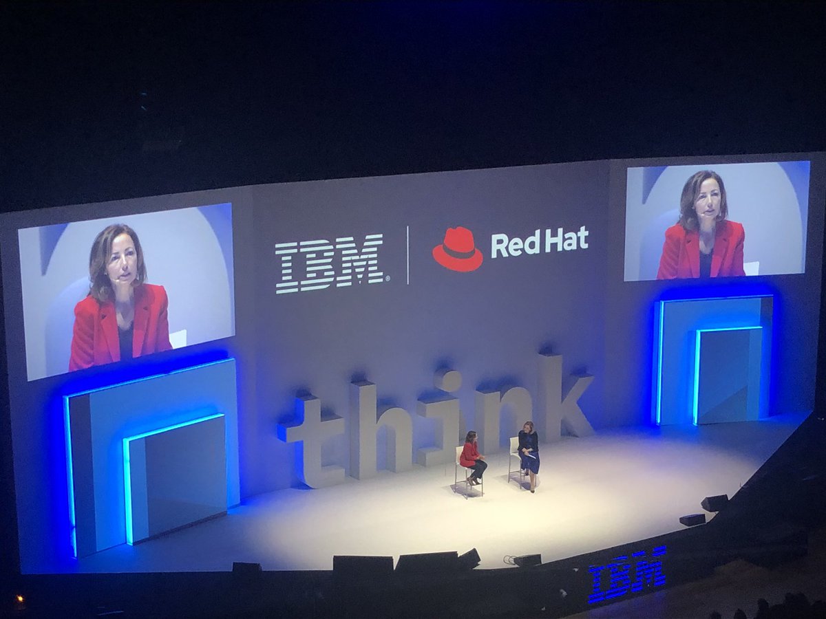 MikeMAAF's tweet photo. Colors #IBM &amp; #RedHat  juntos en #ThinkMadrid https://t.co/7Z5JihRp5s