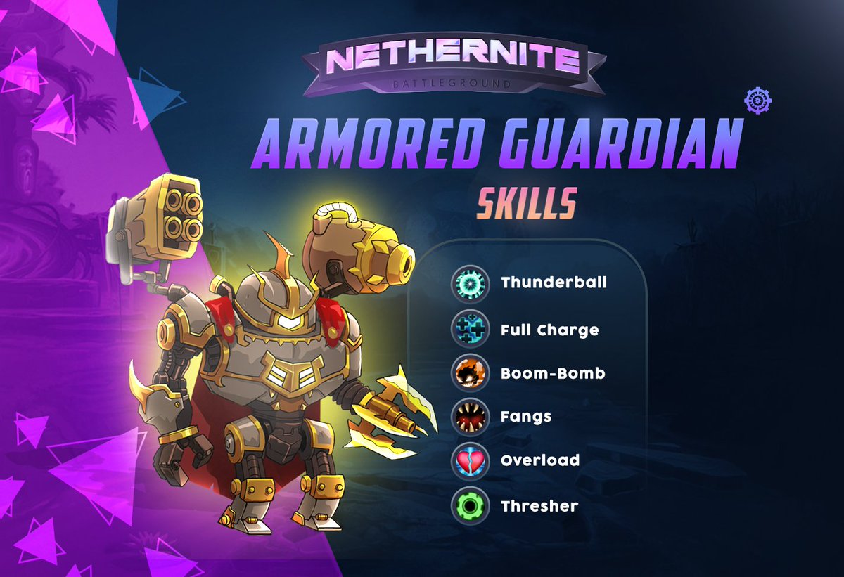 nethernite's tweet photo. #Armored_Guardian_Skills
🧶Thunderball
⚡️Full Charge
💣Boom-Bomb
👹Fangs
🌀Overload
🤖Thresher
On guard of order: https://t.co/2VSVdZFtCj
#Nethernite #Robotic #RPG #Game #Turn_Based #BattleGame https://t.co/3eJzgQ9o3m