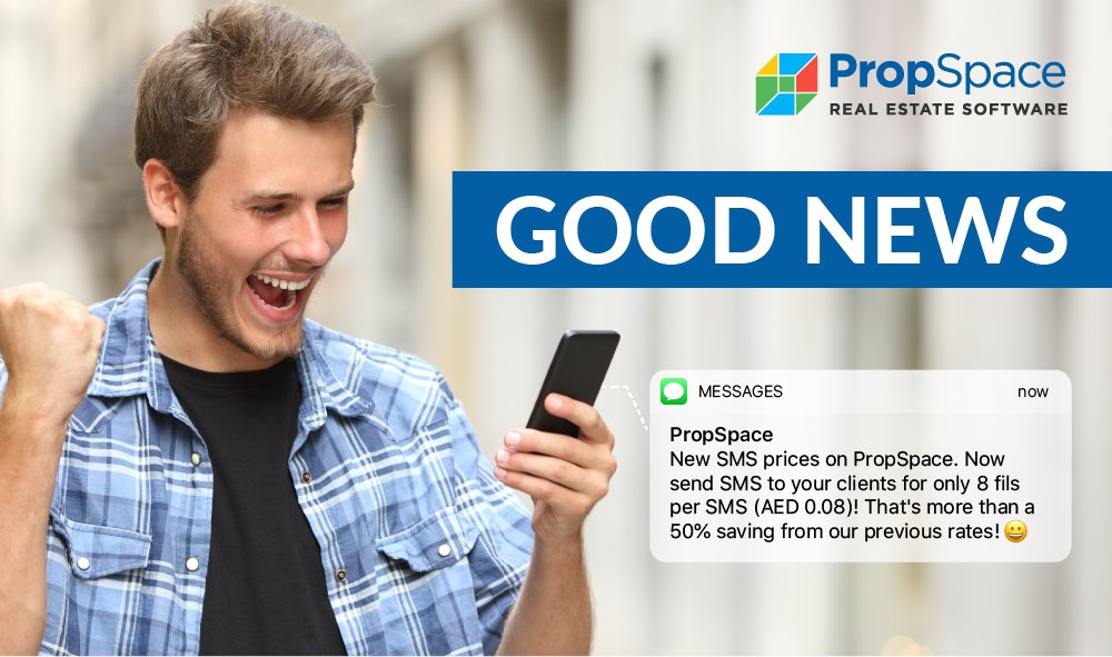 propertyspace's tweet photo. Good News !!! NEW SMS Pricing on PropSpace.
#PropSpace #Property #PropertyCRM #SMS #Dubai #RealEstateCRM #pricing https://t.co/UtHUMm2CKO