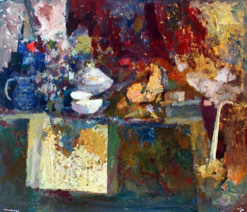JohannesJansse2's tweet photo. #KeesVerwey (1900-1995) Portretten, bloemstillevens en #atelierinterieurs. In een #laatimpressionistische stijl. En werk van schilders die hij bewonderde. @hetdordts #Dordrecht  https://t.co/FkJwvE2PPe https://t.co/6LAgqMxI8o