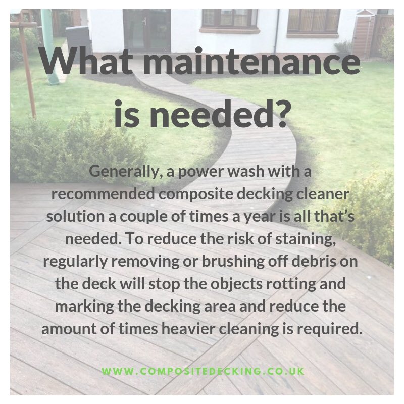 This is a regular phone call query we get in the office - Composite Decking is a low maintenance product which makes our boards long lasting and durable! #composite #compositedecking #decking #low #maintenance #lowmaintenance #easy #asthetic