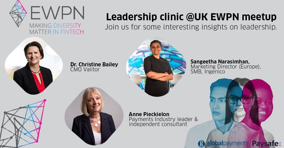 EWPNEurope's tweet photo. 🚀👉 We are talking about women in leadership this week! At the @EWPNEurope event in London this Wednesday, we are delighted to host a leadership clinic with insights from @christinebailey &amp; Anne Pieckielon moderated by @sangeethacn. #EWPNUKLocalMeetup https://t.co/O4XrwWdBFy