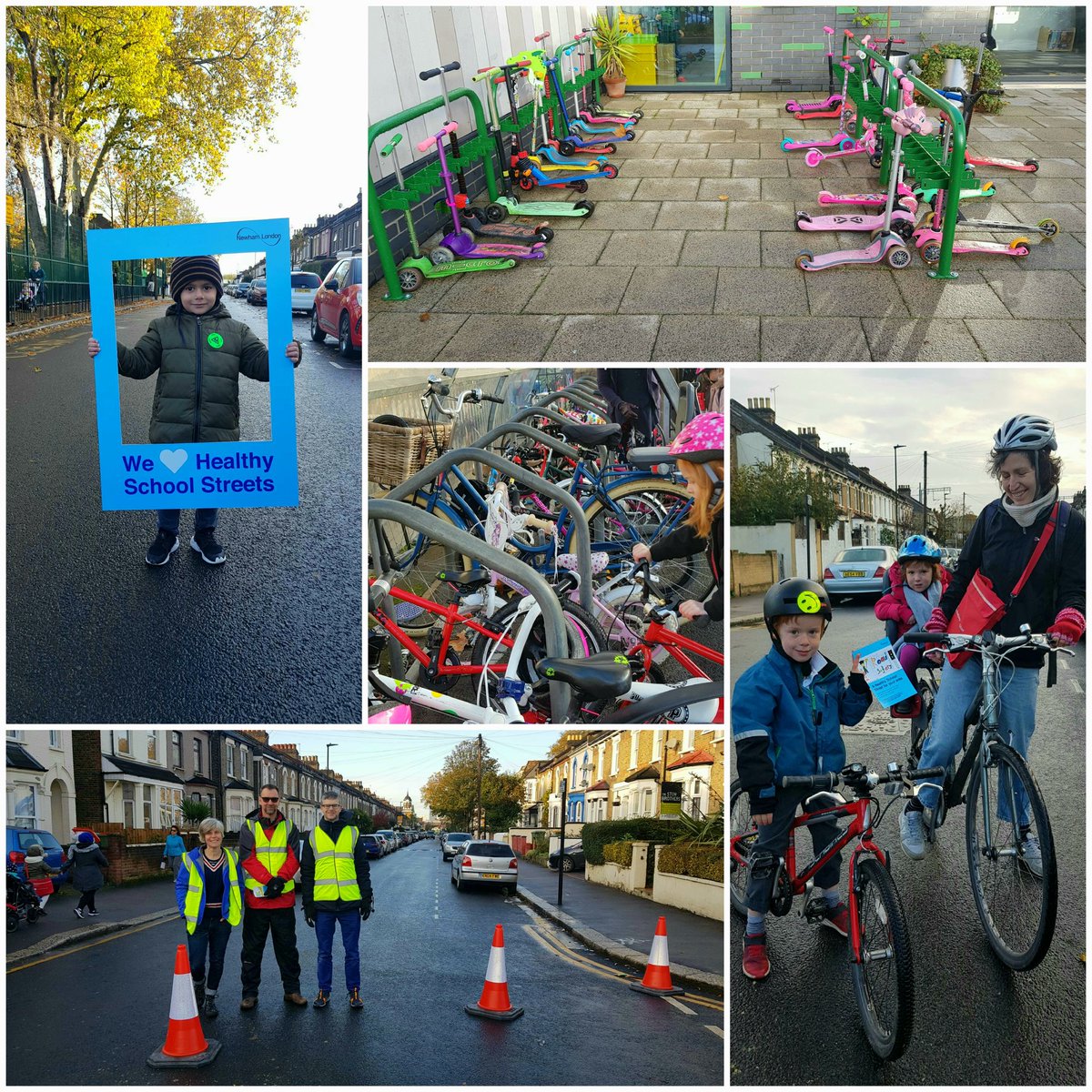 juliannemarriot's tweet image. Our first #HealthySchoolStreet.  They're gonna need a bigger bike rack... Thanks to volunteers and everyone who made a festival atmosphere here. #Newham