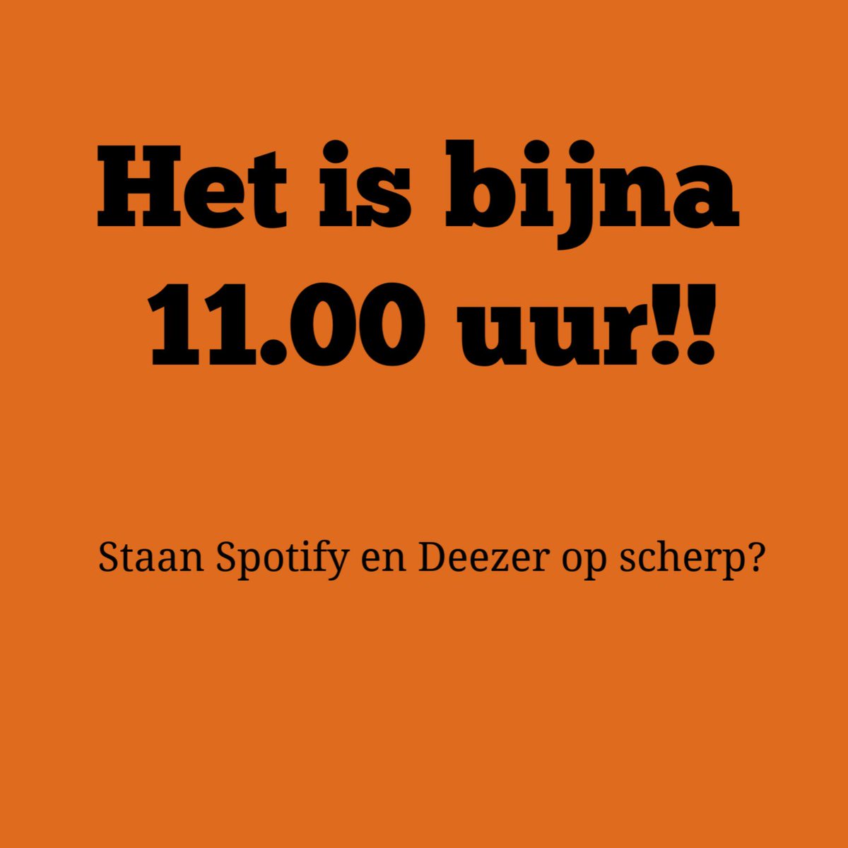 COUNTDOWN!!!
Om 11.00 uur is onze carnavalskraker 'Jij krijgt die kwast niet meer uit mijn hand' te beluisteren via Spotify en Deezer.
#Spotify #deezer #carnaval