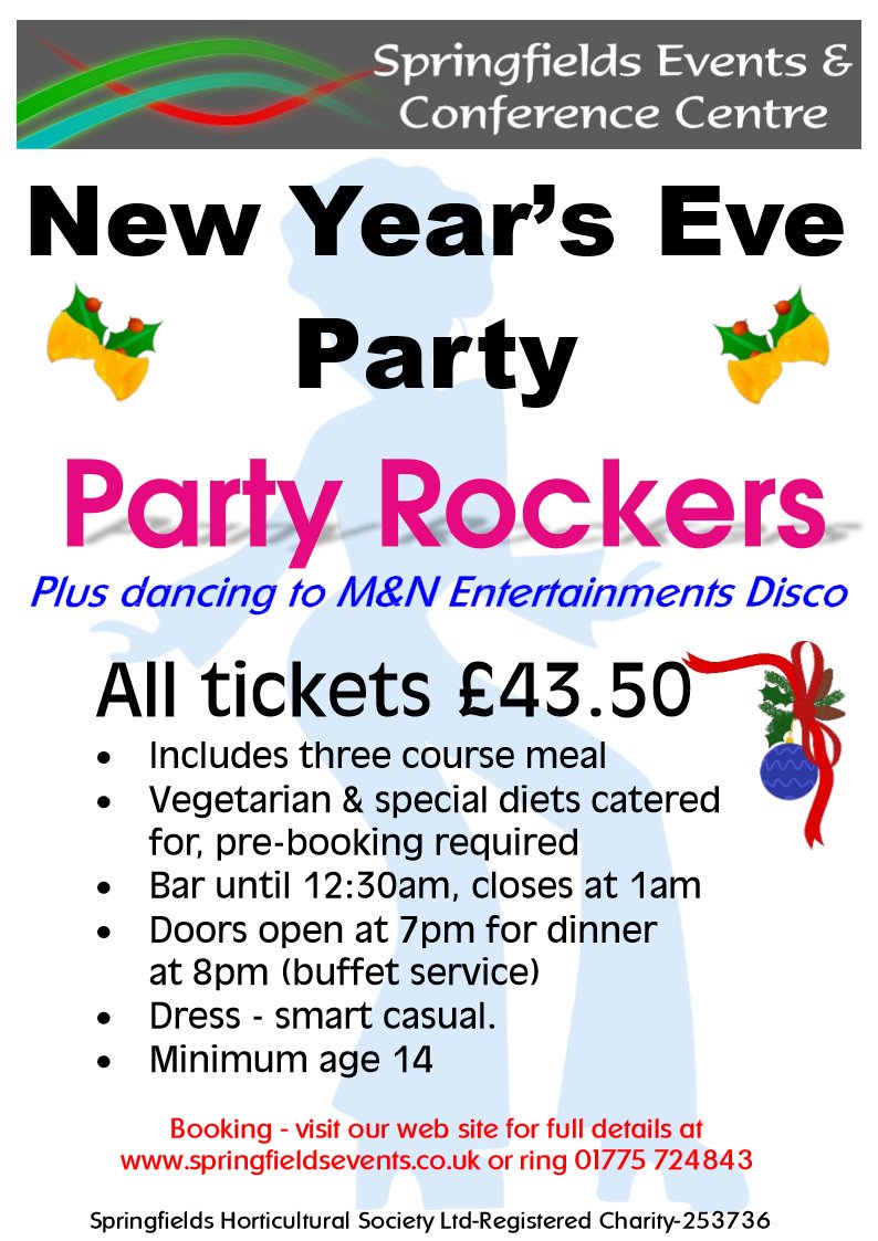 SpringfieldsEv1's tweet image. We still have tickets available for our New Year's Eve Party Night
#springfieldseventscentre #sec #spalding #lincolnshire #lincs #inyourarea #newyearseve #party #dancing #dinner #disco #livemusic #partyrockers #festive #celebrate #nye #fun