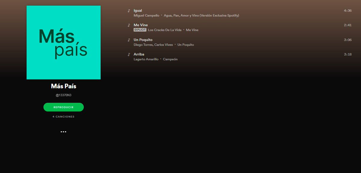 He hecho unas playlists postelectorales.