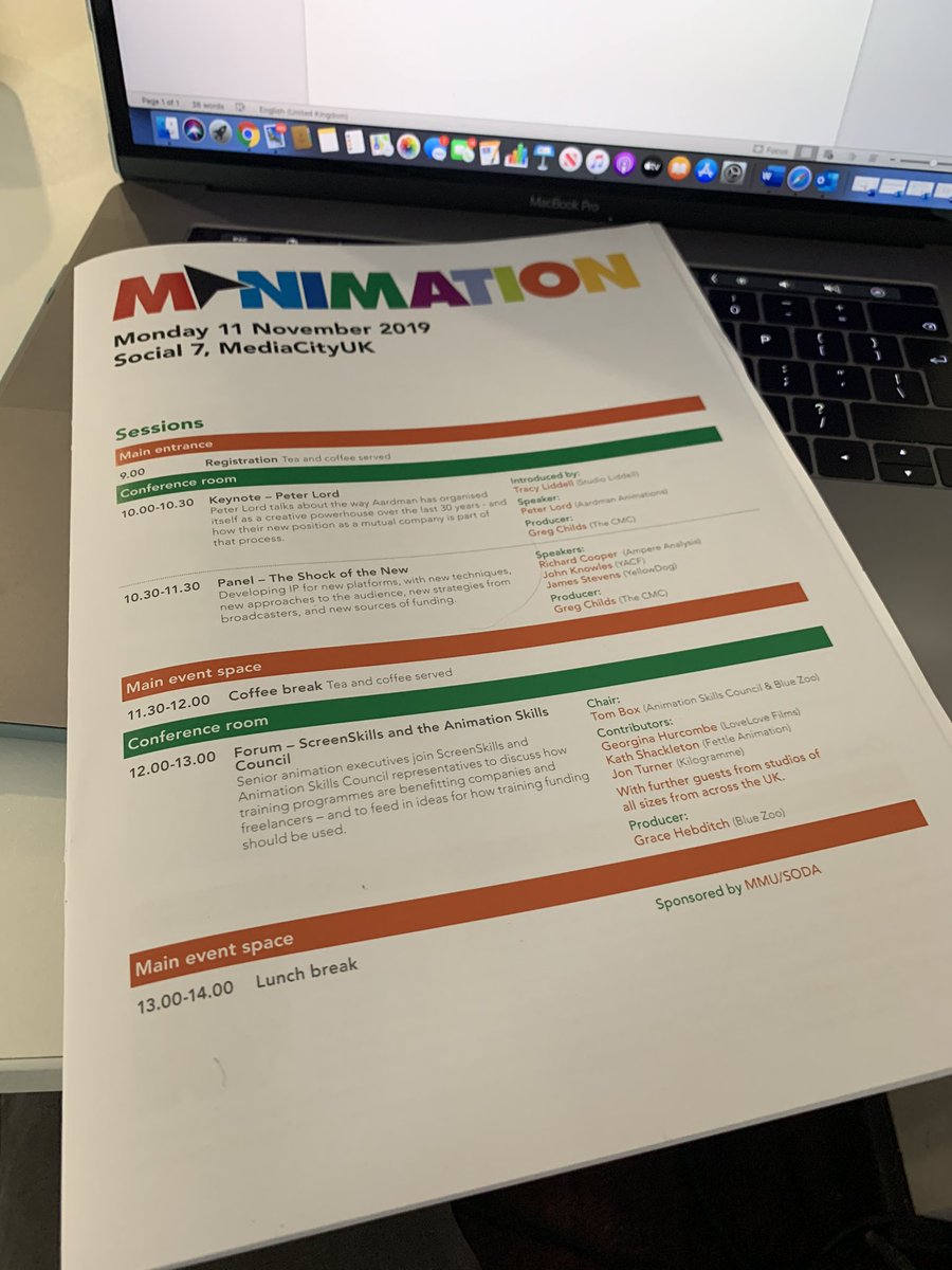ScribbleHQ's tweet photo. Live blogging at #manimation2019 quick fingers and coffee fuelled Monday #cmc19 #blogging #contentcreator #liveblogging #journalist #screenskills #mediacity @social7mc https://t.co/E9H6coXVfy
