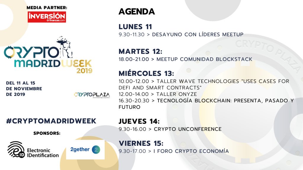 LOOM_es's tweet photo. Esta semana celebramos la #cryptoMadridWeek en LOOM Salamanca 👏
Si quieres profundizar en el sector del #blockchain y te gustaría descubrir todos los secretos que se esconden tras esta moneda virtual ¡No te la pierdas! 👉 https://t.co/ADhWqJGXZc
@cryptoplaza_es https://t.co/U5DdALogRp