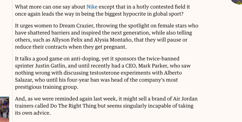 My Guardian column today takes a pop at Nike and the IAAF and says it's high time athletes had a union theguardian.com/sport/blog/201…