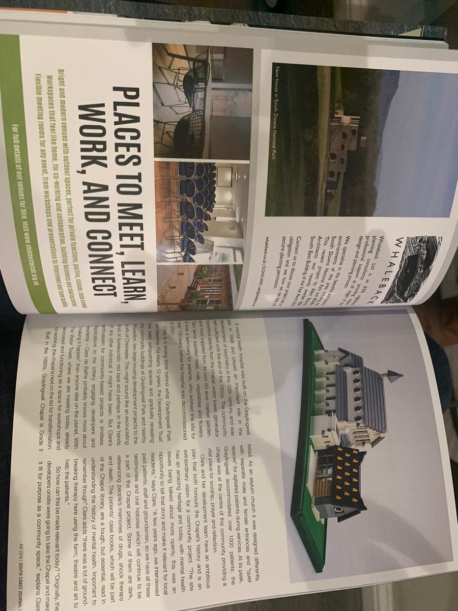 Come &amp; collect your free South Coast Journal from the Water Tower <a href="/Graylingwell/">Graylingwell Park</a> Park. It's a new free independent magazine for Chichester &amp; beyond, including a fantastic feature on CCDT Director Clare de Bathe that makes for excellent reading in this issue!! Pop in &amp; grab a copy!