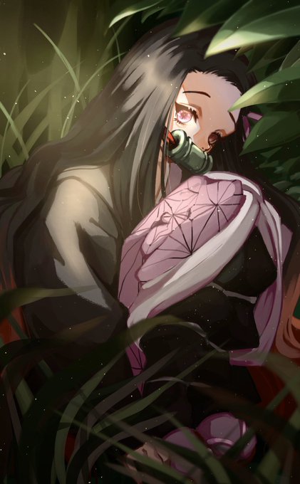 🌸510🌸さんがTwitterに投稿した竈門禰豆子(鬼滅の刃)のイラスト。