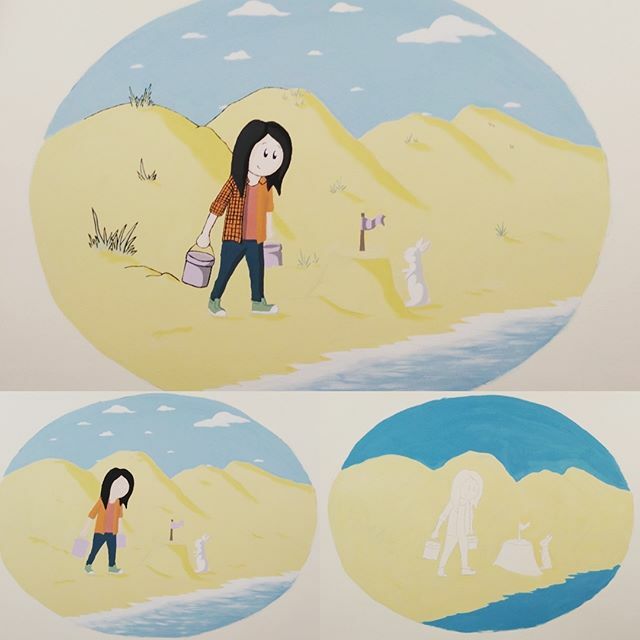 Sarah_Spendlove's tweet photo. It was a long weekend, and three murals was a bit optimistic! Here's mural number two very nearly finished! I'll be back in the ward this week to complete the outline work and get number three going. Wish me luck!

#mural #art #wallmural #camhs #create #beach #sandcastle #ra… https://t.co/JYzAeOhL24