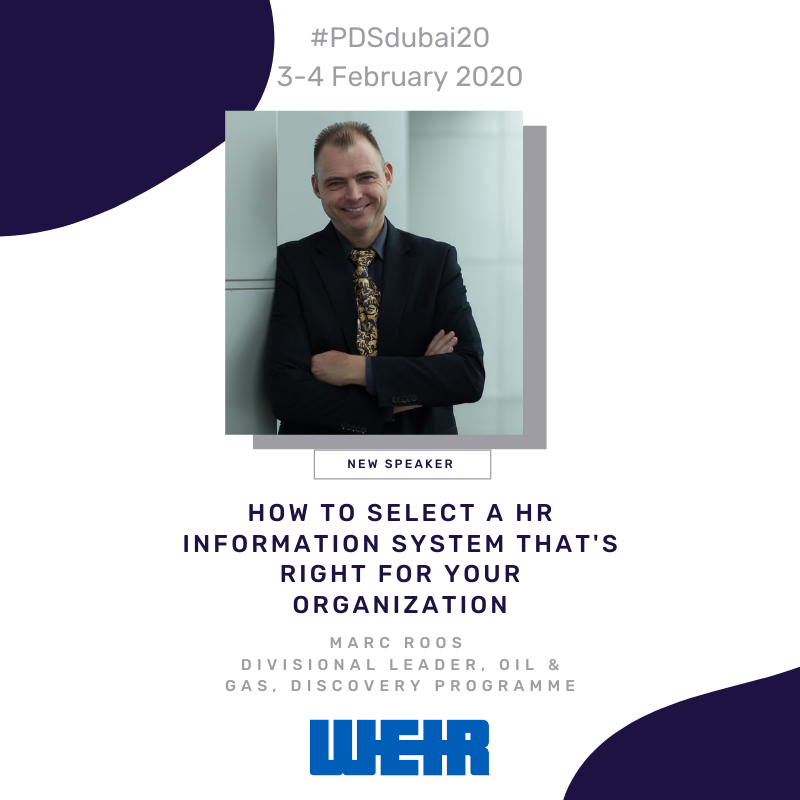 There are less than 3 months to go until #PDSdubai20! Marc Roos is one of our confirmed speakers, leading a session on selecting an HR information system that's right for you. Check out the full programme here: ow.ly/DxRn50x7spk