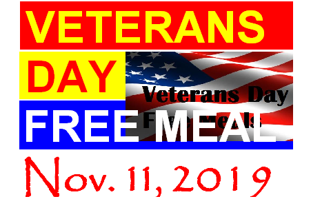 USATweeter's tweet photo. VETERANS DAY FREE MEAL AT GOLDEN CORRAL TO CELEBRATE MILITARY APPRECIATION DAY NOV. 11, 2019 from 5:00 - 9:00 pm. Get a Complete Listing of Free Food Offering at Other Restaurants for Veterans, Retired Military Personnel, and Active Duty Service Members - https://t.co/nlgsHIQwOA https://t.co/RGIL1DpkD3