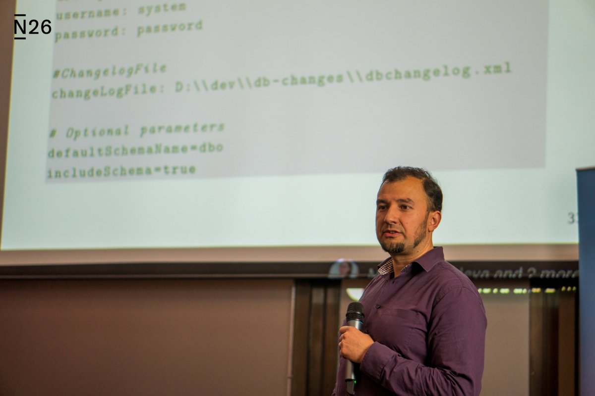 N26Careers's tweet photo. Last week @N26 met @The_JVM_Thing communityπ»Our Software Engineer @boson42 discussed how to naturally befriend #Kotlin and #DDD, while Christian, Sr Java Developer at @gematik1, shed light on how to manage database changes with #Liquibase.
Thank you for joiningβοΈ#Talk26 #n26tech https://t.co/ZFTfF6ZVAM