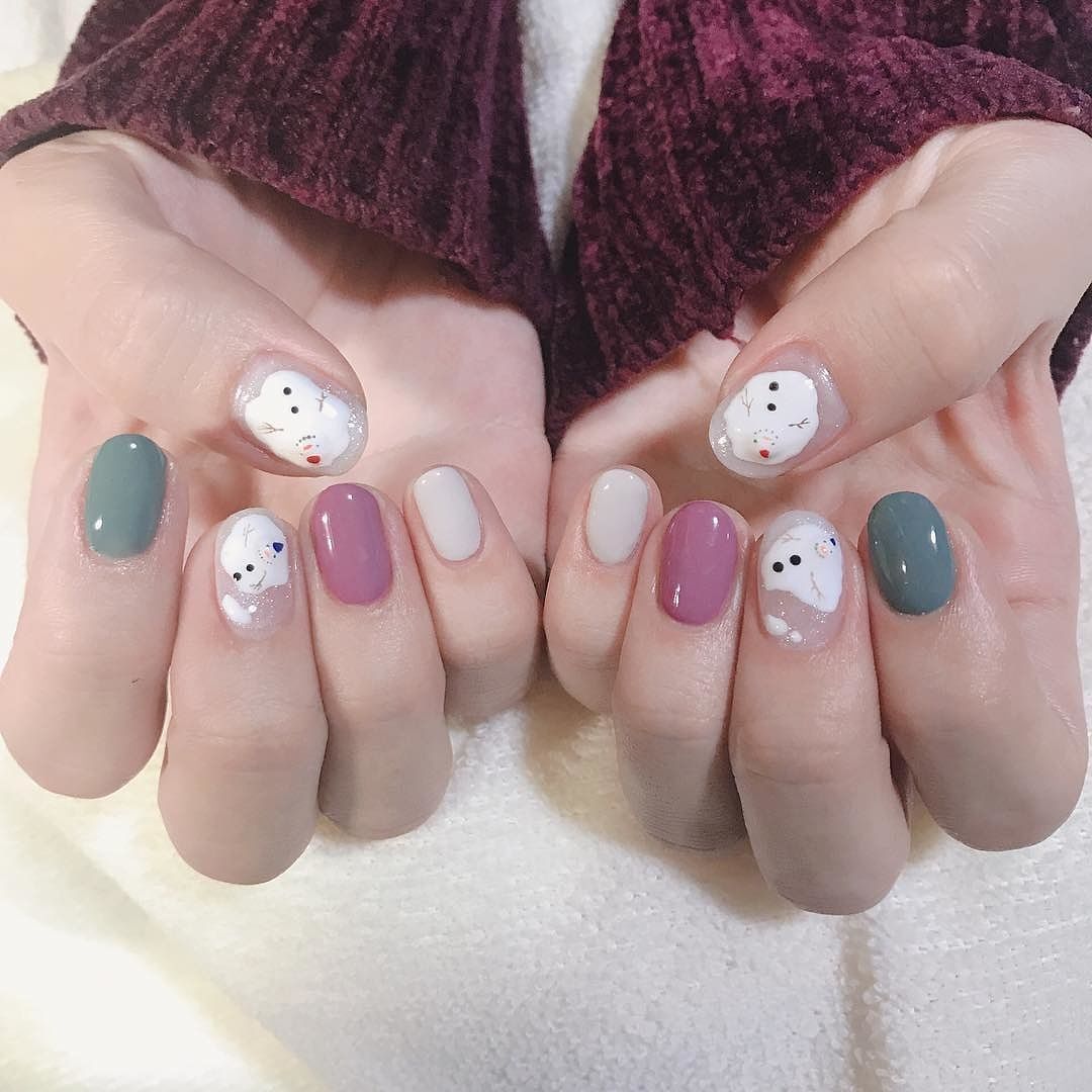 Mery Ar Twitter まるっと可愛い 雪だるま を指先に 雪だるまネイル で冬を可愛く過ごしちゃおう ネイルデザイン ハンド ネイル 冬ネイル T Co Cagtxpojm6