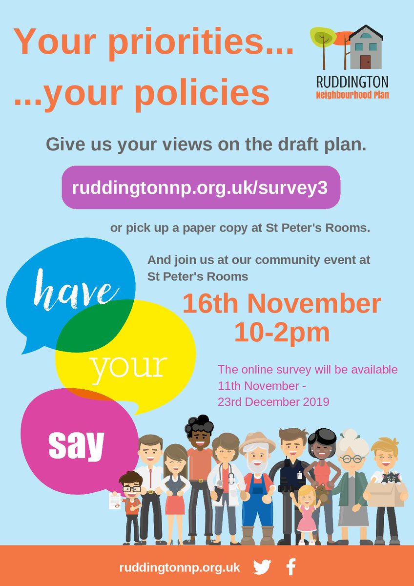 Today we've launched our consultation on the draft Neighbourhood Plan! Read more ruddingtonnp.org.uk/2019/11/11/reg…