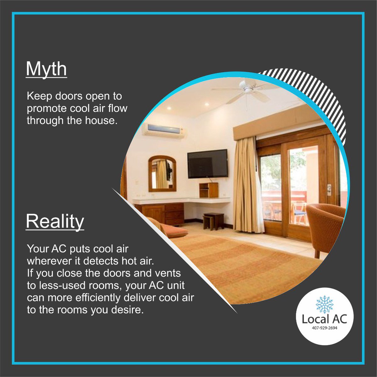 captaim1961's tweet image. RT @TheLocalAC: Myth vs Reality. 
#Localac #HVAC #HVACFacts #Acrepair #Acservices #Coolingsystems