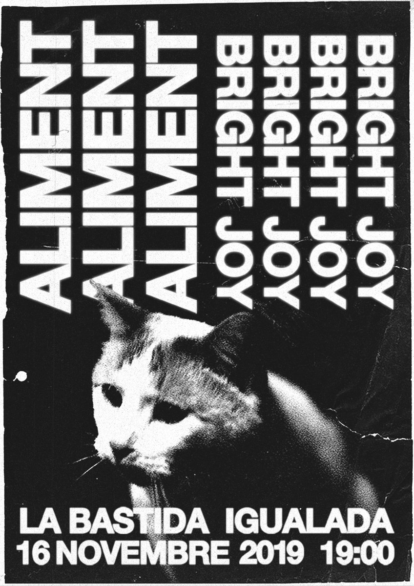 labastidadelrec's tweet photo. Aquest proper dissabte 16 de novembre a les 19h, post punk que arriba des de Girona i Manresa. Aliment, presenten el que ja és el seu tercer disc, segurament el seu millor treball. Bright Joy, a punt per a publicar el seu primer disc. https://t.co/rqZ0TJ9pl0