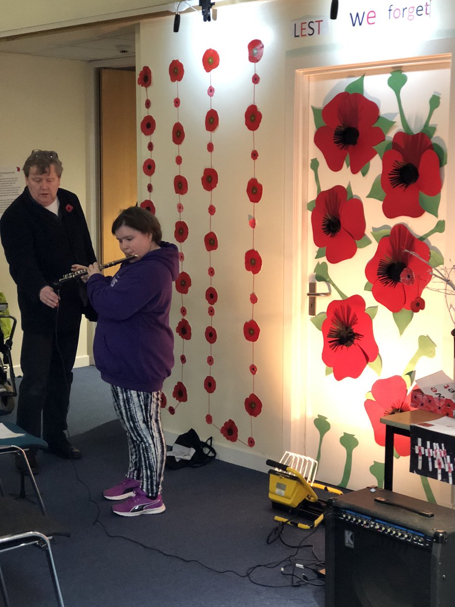 Our Remembrance event today with essential skills dept <a href="/AyrshireColl/">Ayrshire College</a> had beautiful music and poetry supplied by our talented students. Thanks to everyone who contributed.