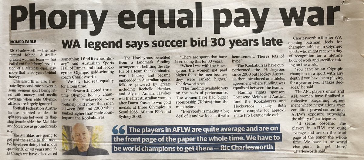 Trent Mitton (@mitton_1) on Twitter photo A fair bit of truth from the great man in the paper over the weekend! Has been equal pay from <a href="/HockeyAustralia/">Hockey Australia</a> for a very long time! <a href="/orch3/">Simon Orchard</a> <a href="/BrettSprigg/">Brett Sprigg</a> <a href="/georgieparker/">Georgie Parker</a> A fair bit of truth from the great man in the paper over the weekend! Has been equal pay from <a href="/HockeyAustralia/">Hockey Australia</a> for a very long time! <a href="/orch3/">Simon Orchard</a> <a href="/BrettSprigg/">Brett Sprigg</a> <a href="/georgieparker/">Georgie Parker</a>