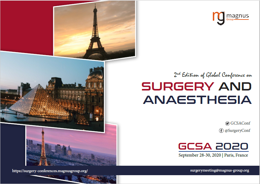GCSAConf's tweet photo. #GCSA2020 is back with its new "2nd Edition of Global Conference on #Surgery and #Anaesthesia" which is going to be held at Paris, France during September 28 -30, 2020.
Drop your abstract at: https://t.co/1DeLwIMhEm
For more details visit:https:https://t.co/F7X3pGv7bE https://t.co/yCGYect6k2