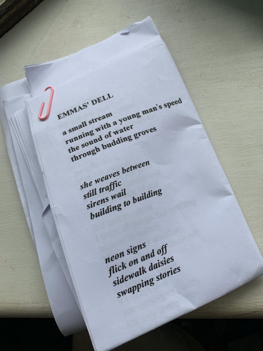 LittleOnion's tweet photo. .

 she weaves between
 still traffic
 sirens wail
 building to building

.
from EMMA’S DELL which I read at the premiere of Exile in the Kingdom the new #film from @RabHarling #poetry #art at the great Cable Depot space in Woolwich #cabledepot #london #ashdieback #trees 
—— https://t.co/nhqPklbFfh