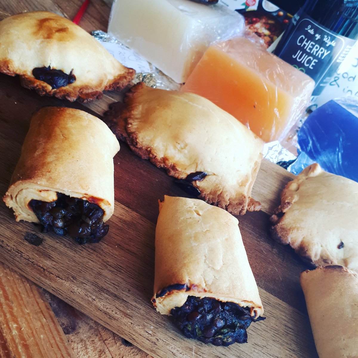 Mushroom and ale vegan pastries today...