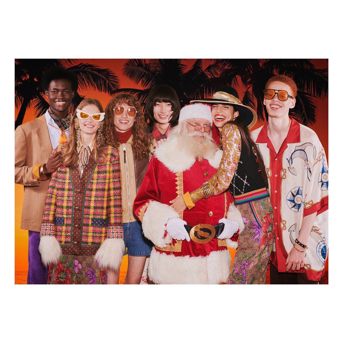 gucci's tweet photo. Headed to sunny shores on a cruise ship for the #GucciGift campaign, shot by #HarmonyKorine, with creative direction by #AlessandroMichele with the #GucciCruise20 collection. https://t.co/jkyfO6LMye
