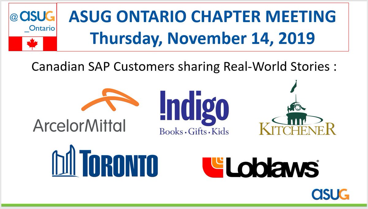 ASUG_Ontario tweet media