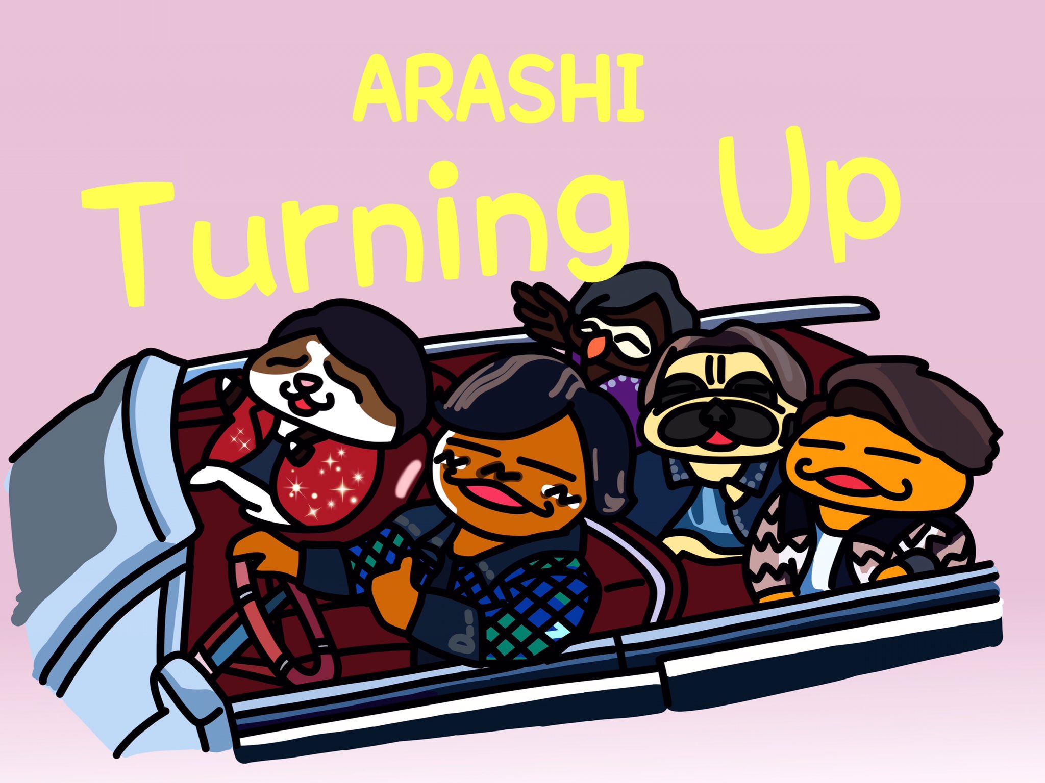 あつし 嵐になったわらびモッシュくんたち わらびモッシュくん ゆるキャラ オリジナルキャラクター ほっこり ほのぼの 可愛い 和菓子のキャラクター ワスイーツタウン 嵐 松本潤 櫻井翔 二宮和也 相葉雅紀 大野智 デジタル