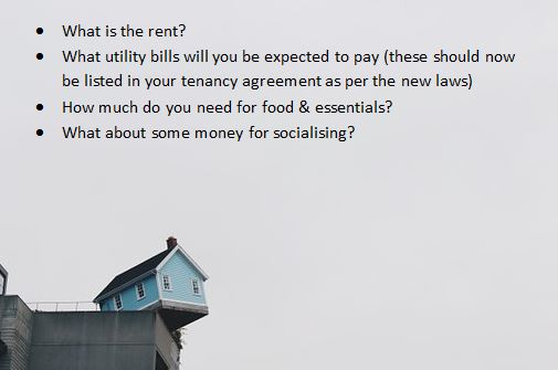 You have plenty of time to find somewhere to live next September, but it's always good to plan your finances.

Not sure where to start? Pop and see us at the Housing Fair on 19th November (Student Centre 10am-3pm) or make an appointment with us!