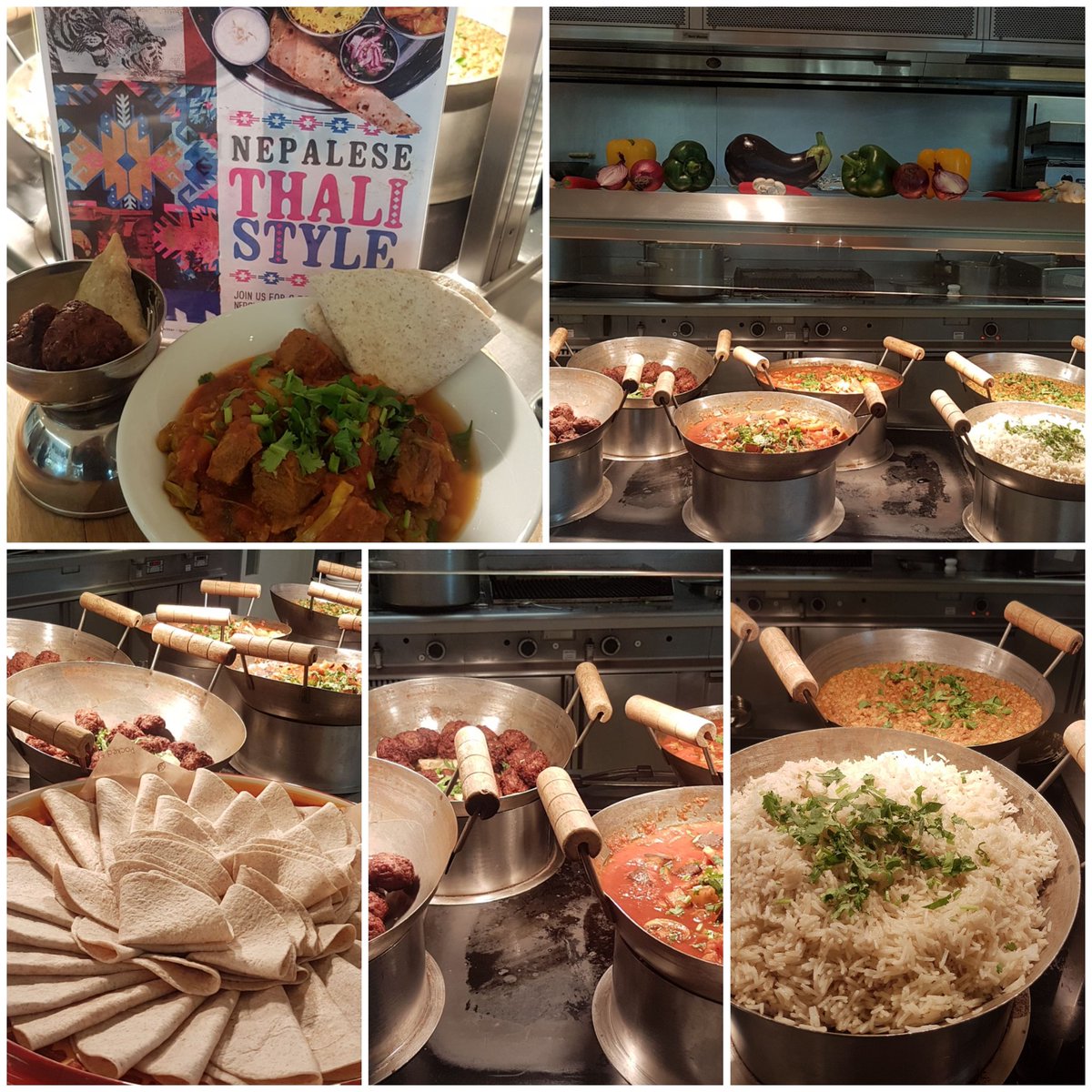 jamesjocky's tweet photo. @Elior_Group @elioruk @DFradgers @CathrynTemple Nepalese #thali Style at Murray's Hinxton Hall Nepalese Slow Cooked Pork or Vegetable Tarkari Tarkari Curry with Lentil Dhal or Cumin Basmati #teamelior #eliorfoodie https://t.co/3v2USx7uin