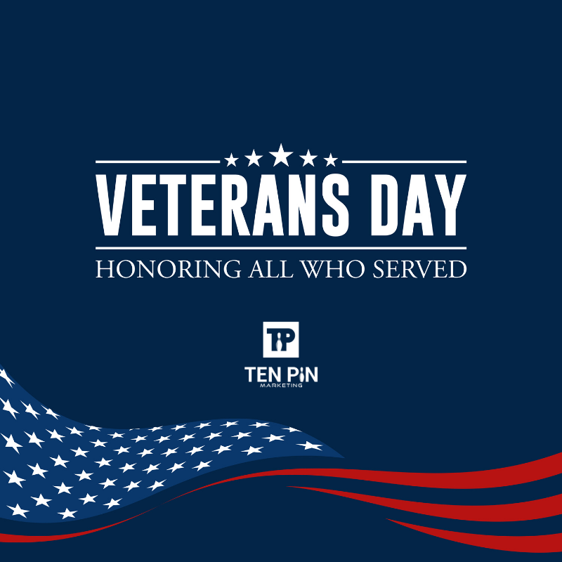 TenPinM's tweet photo. Veteran's Day is an important day to our nation. Please take time out of your day to thank and talk to the Veterans in your life. To our Veterans: Your service will never be forgotten, and we appreciate your commitment, courage, and resilience. https://t.co/0KXZyZ2oFn