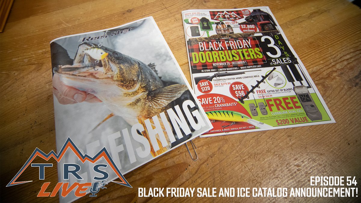 TheReelShot's tweet photo. We're going live at noon right here on Facebook and over on Youtube for an exciting episode of TRS Live! 

We're breaking into our Black Friday deals, Announcing some sweet giveaways, and diving in to our Ice Catalog!

Tune in and see what's new! https://t.co/Q3icAG80gR