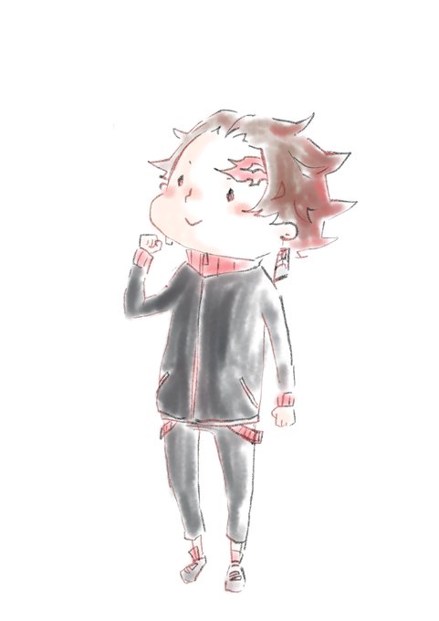 弐黒さんがTwitterに投稿した竈門炭治郎(鬼滅の刃)のイラスト。