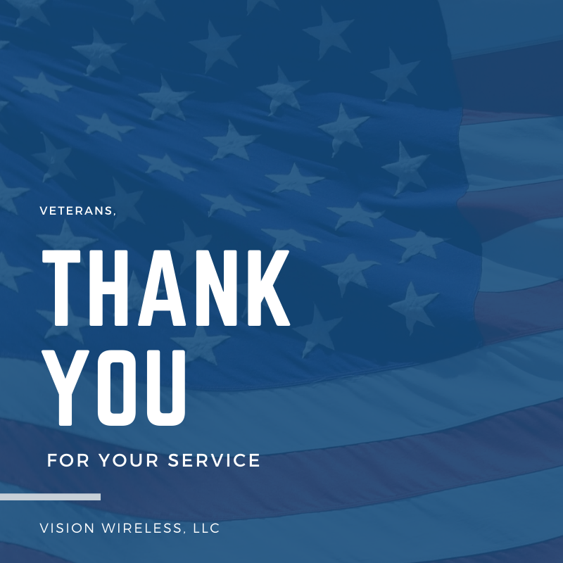 VisionWireless's tweet photo. Honoring all the Veterans and their families at #VisionWireless and across the nation. πΊπΈ
#VeteransDay #VeteransDay2019 #ManagedMobility #TEM #MMS https://t.co/INopMk9YBI