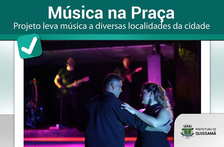 PrefQuissama's tweet photo. DESAFIOS E CONQUISTAS | O Projeto Música na Praça leva entretenimento a diversos bairros da cidade, dando oportunidade para que artistas locais e regionais se apresentem. Além dos shows, a iniciativa também conta com apresentações dos alunos das oficinas do Sobradinho. 🎵 https://t.co/YVRAzQgFnB