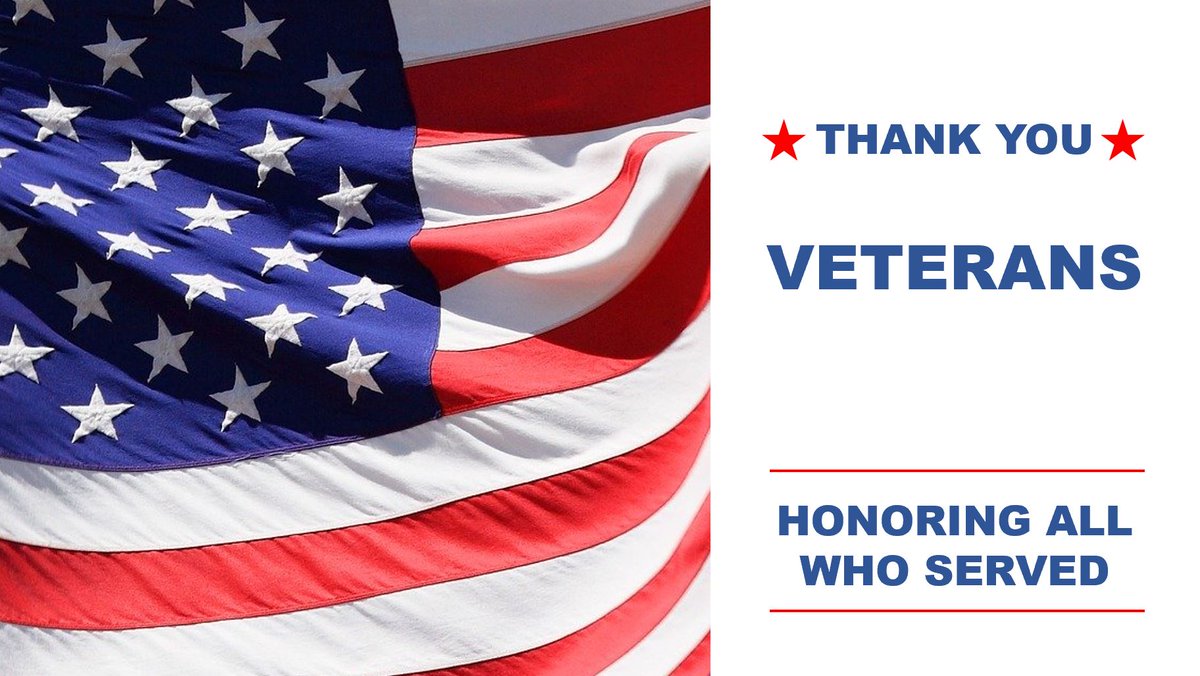 Thank you, veterans. We honor your service.

#veteransday