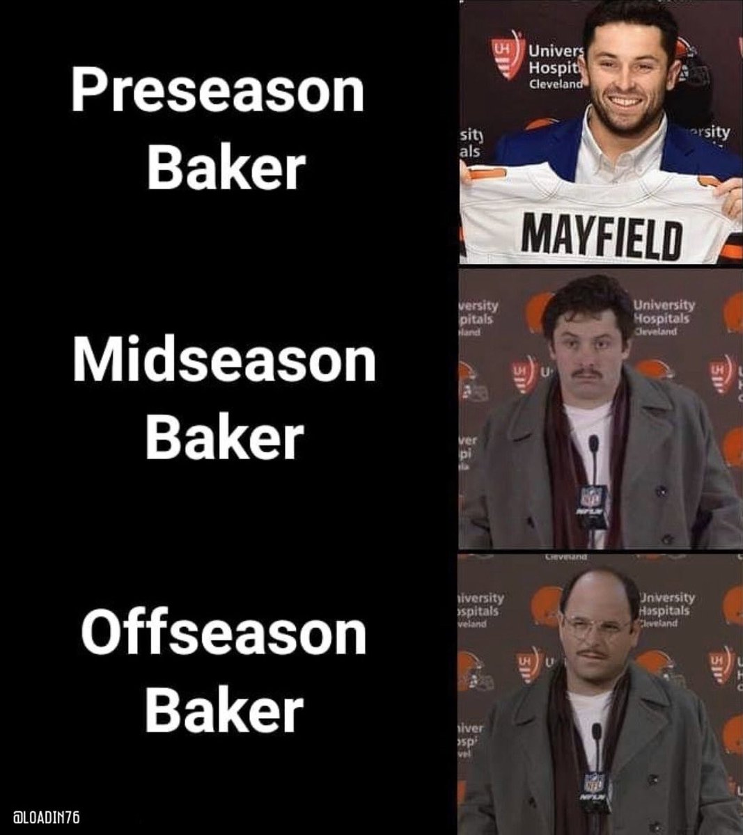 Image result for baker mayfield seinfeld meme