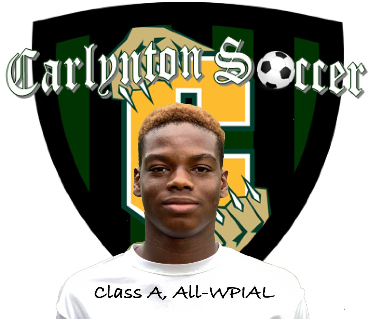 CJSHSBoysSoccer's tweet photo. Last but not least, Senior Captain, Striker, Carnel Kerr. Carnel set a school record with 45 goals on the season! In two years of playing Varsity Soccer, Carnel scored an astonishing 74 goals. He helped lead us to new heights this year! Congratulations @Carnel_official! https://t.co/vlT6dSTBea