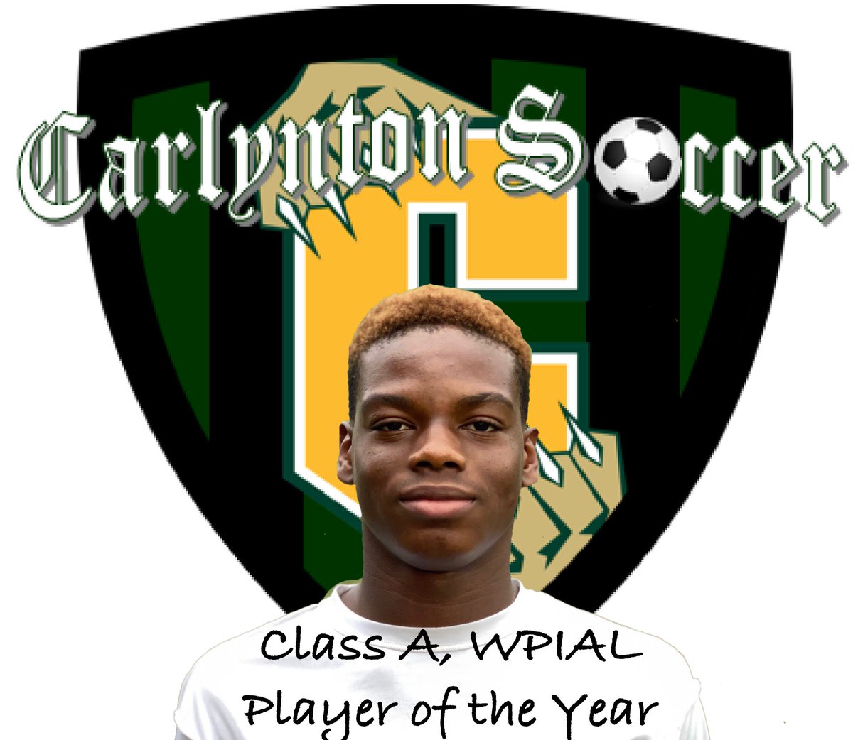 CJSHSBoysSoccer's tweet photo. A final congratulations goes to Senior Captain, Striker, Carnel Kerr on being named WPIAL Player of the Year for Class A!! Carnel will be playing in the Class A vs Class AA Senior WPIAL All-Star game Sunday 11/30/19, Fox Chapel 11am. Come out and support Carnel! @Carnel_official https://t.co/Mi4HgYggcv