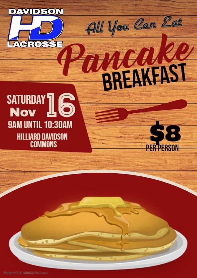 Come out this Saturday, 9:00- 10:30AM, for some pancakes!! $8 per person, all you can eat!🥞🥞
